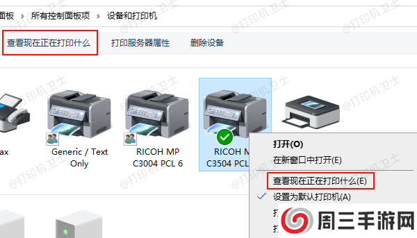 查看现在正在打印什么
