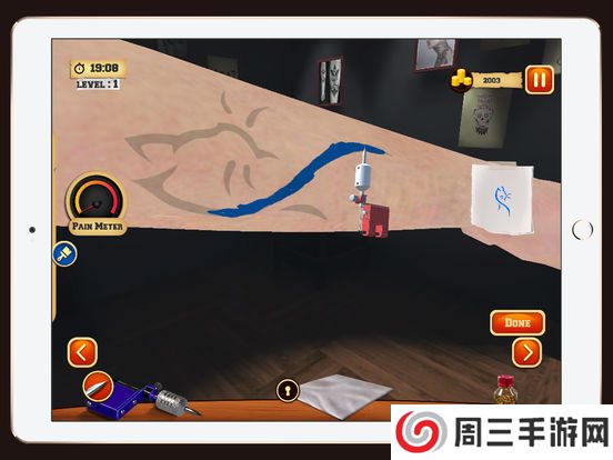 纹身工作室模拟器3D