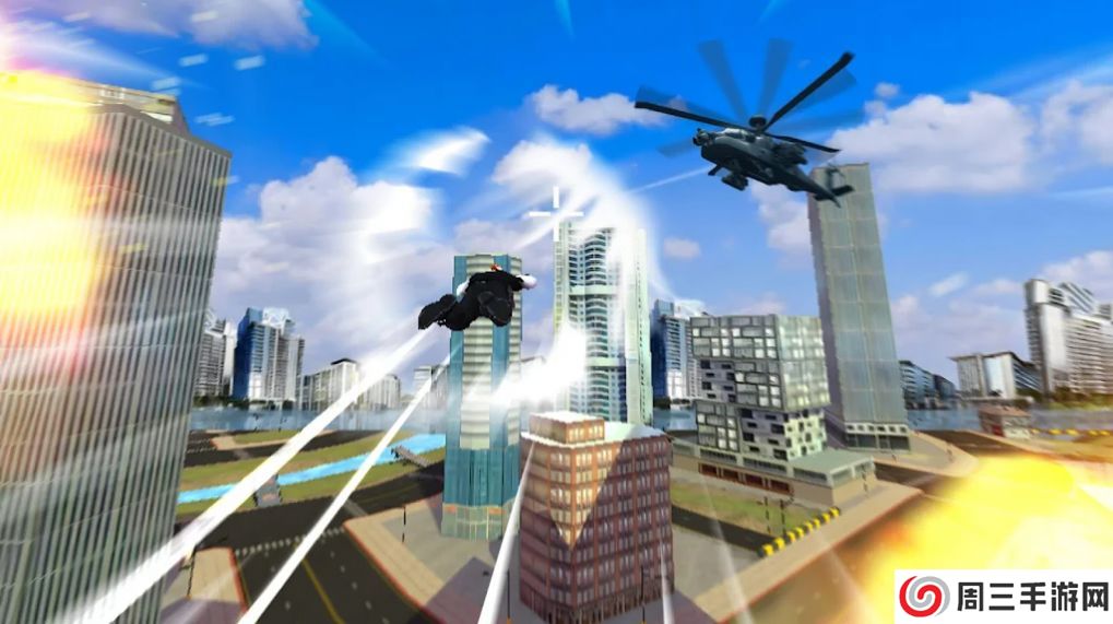 警察绳索英雄城市战斗